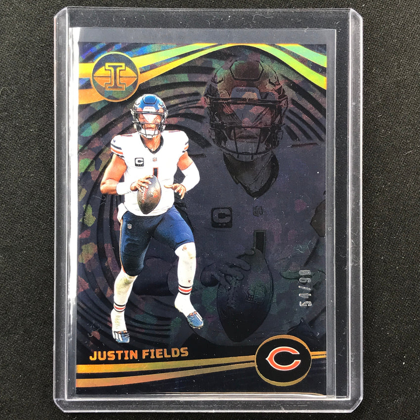 2023 Illusions Football Justin Fields Base Black Ice Trophy 54/99