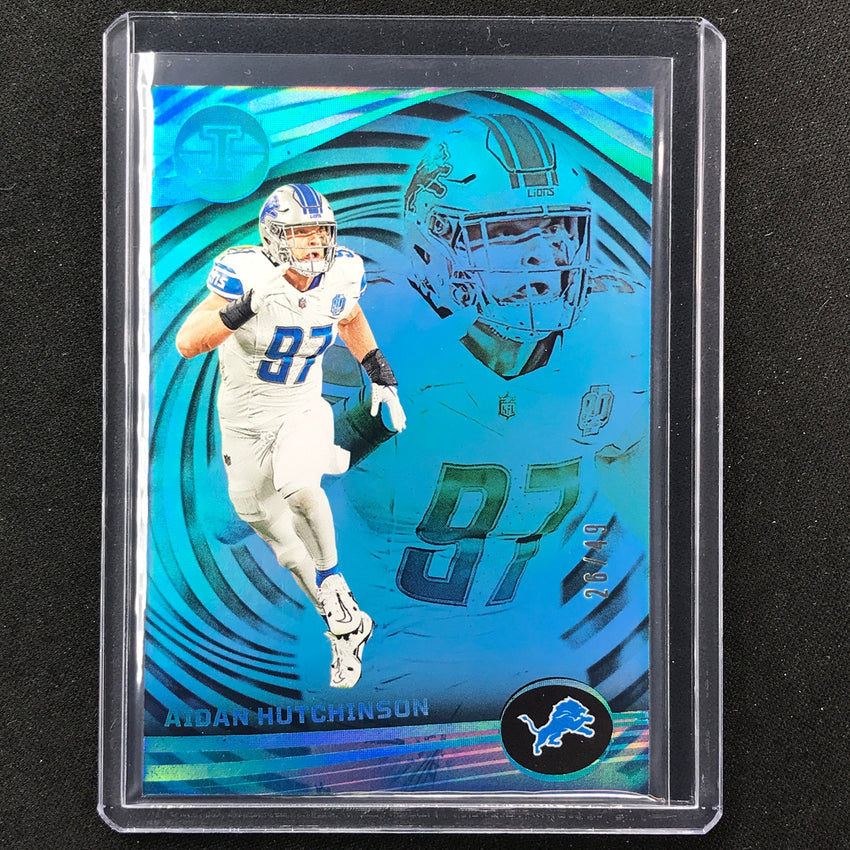 2023 Illusions Football Aidan Hutchinson Base Platinum Trophy 26/49