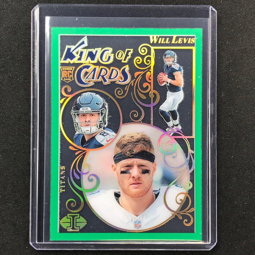 2023 Illusions Football Will Levis King Of Cards Rookie Green 2/10
