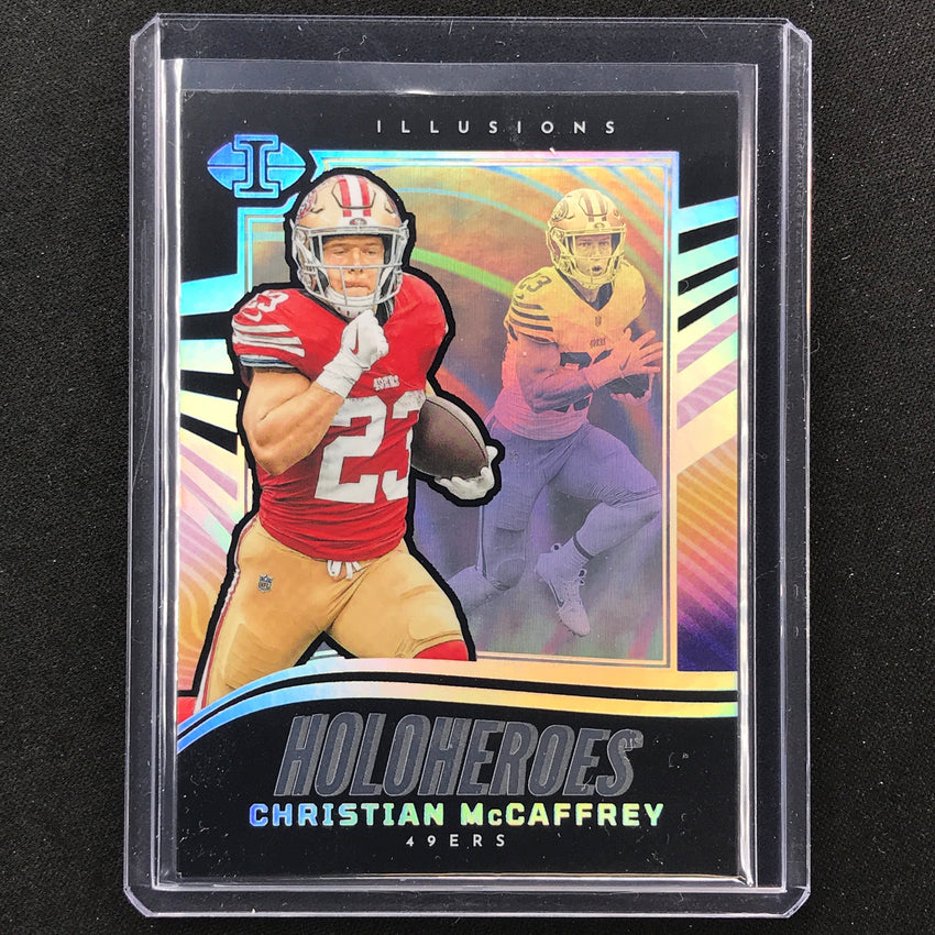 2023 Illusions Football Christian Mccaffrey Holoheroes Sp #2