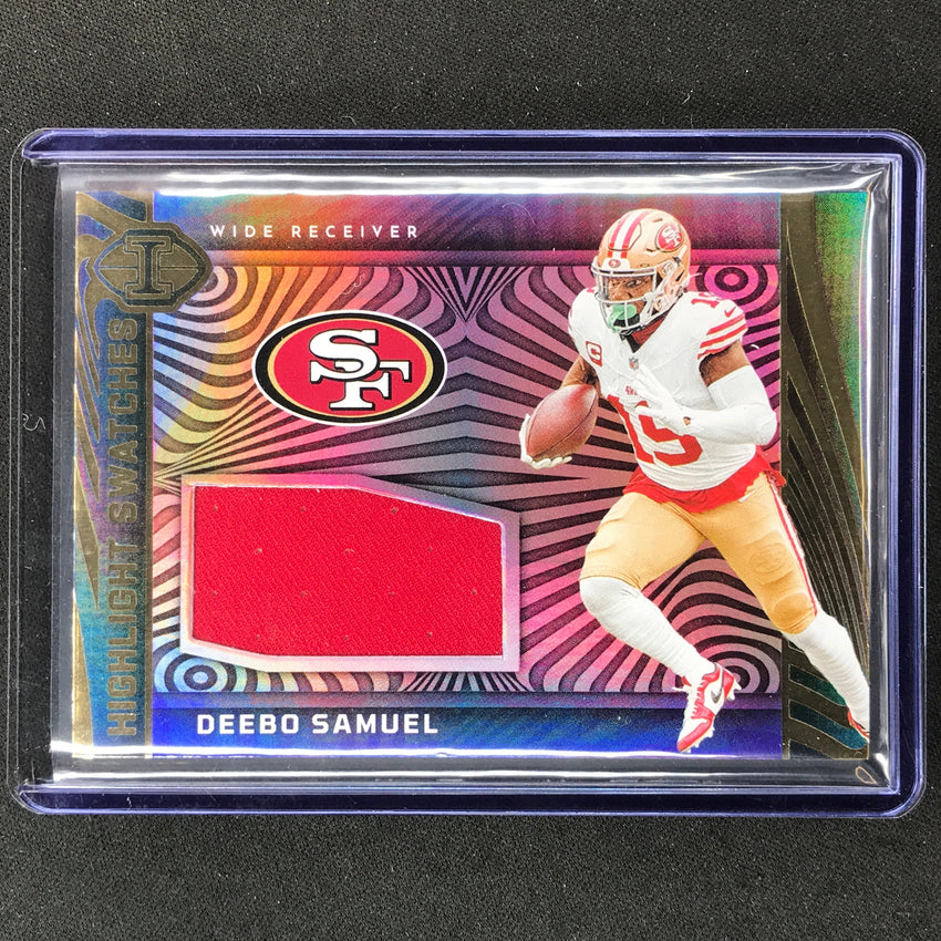 2023 Illusions Football Deebo Samuel Highlight Swatches Jersey Relic #Ds