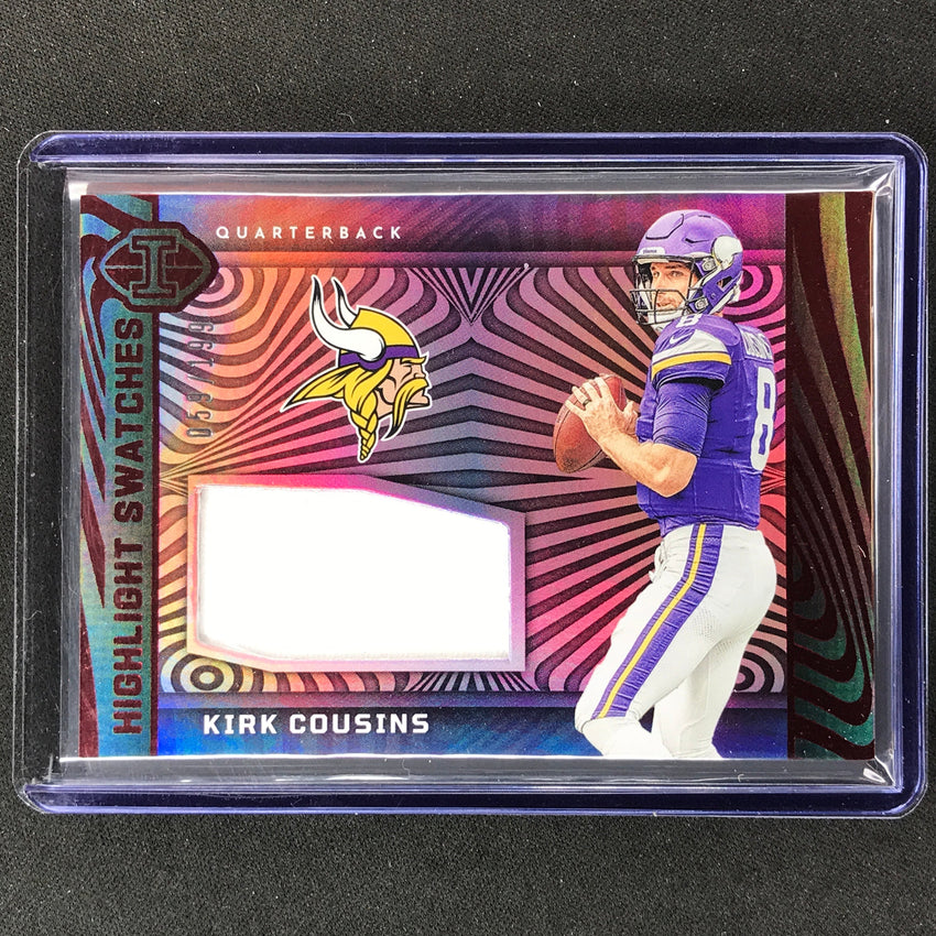 2023 Illusions Football Kirk Cousins Highlight Swatches Jersey Relic Red 59/199