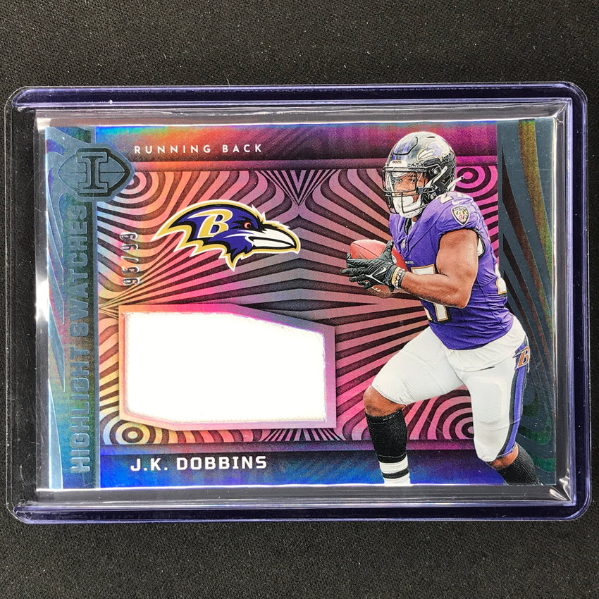2023 Illusions Football J.k. Dobbins Highlight Swatches Jersey Relic Blue 95/99