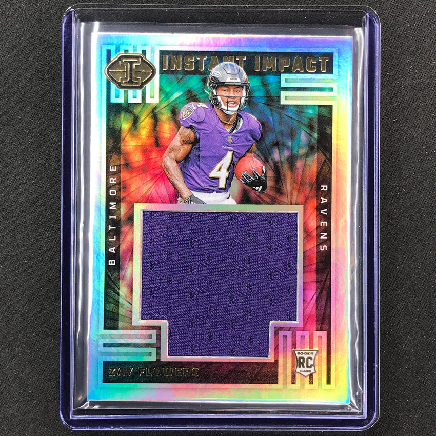2023 Illusions Football Zay Flowers Instant Impact Rookie Jersey Relic No Zfs