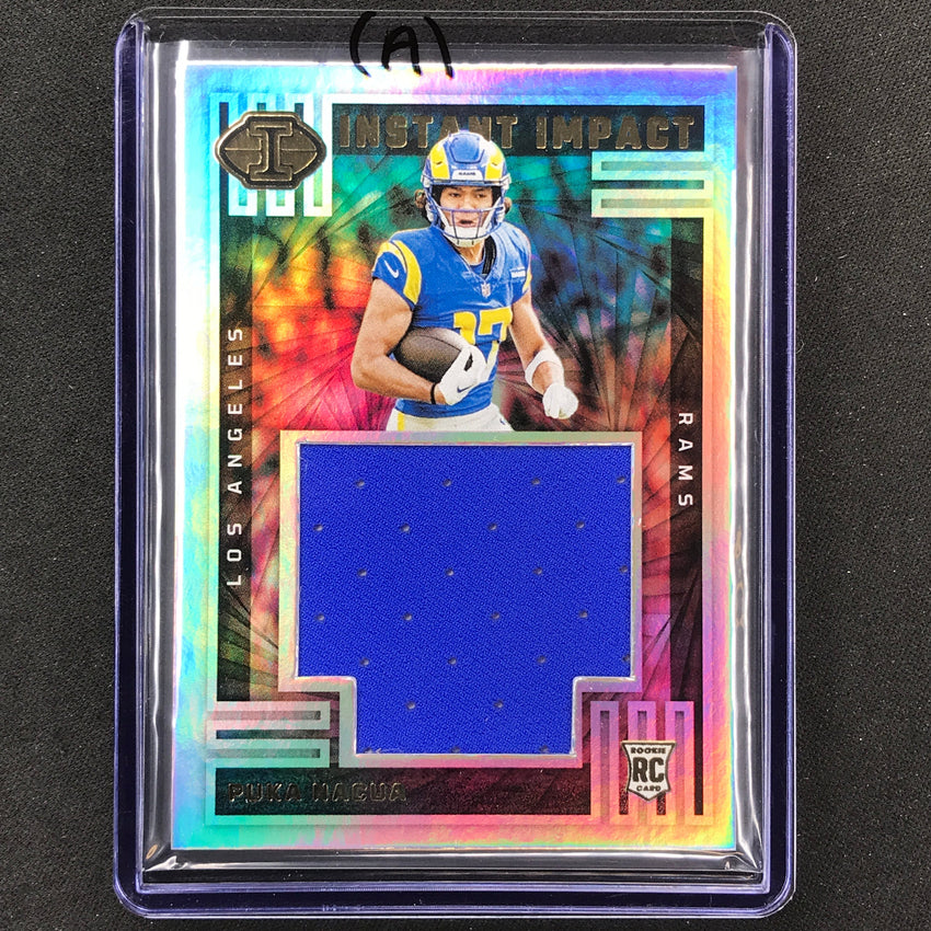 2023 Illusions Football Puka Nacua Instant Impact Rookie Jersey Relic No Pna A