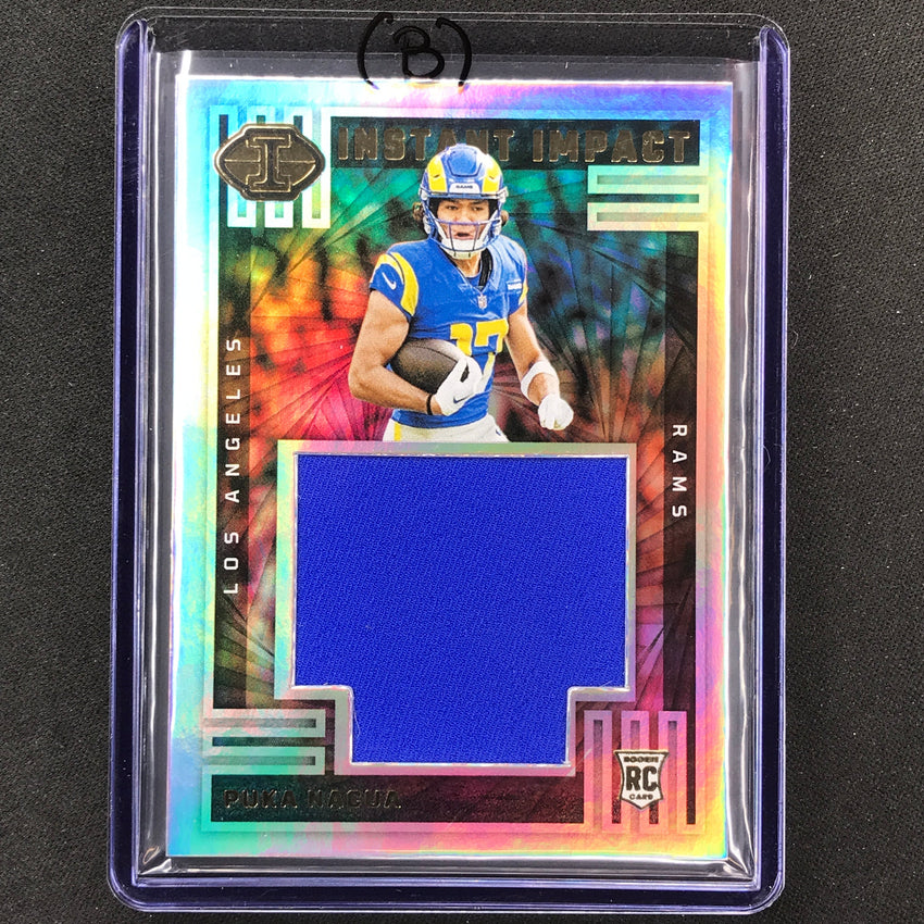 2023 Illusions Football Puka Nacua Instant Impact Rookie Jersey Relic No Pna B