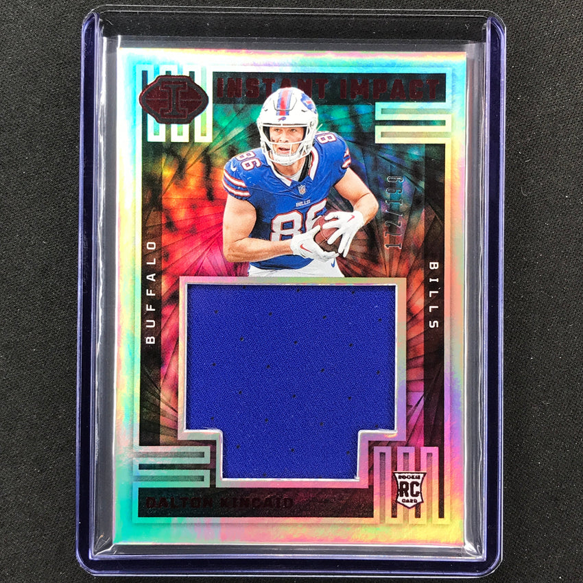 2023 Illusions Football Dalton Kincaid Instant Impact Rookie Jersey Red 172/199