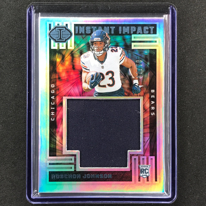 2023 Illusions Football Roschon Johnson Instant Impact Rookie Jersey Blue 39/99