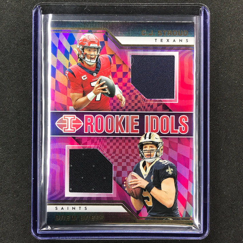 2023 Illusions Football C.j. Stroud Drew Brees Rookie Idols Jersey Relic No Sb
