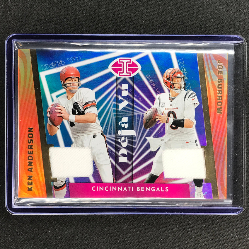 2023 Illusions Football Ken Anderson Joe Burrow Deja Vu Jersey Relic #Ab