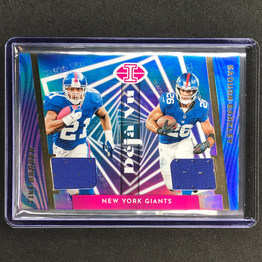 2023 Illusions Football Tiki Barber Saquon Barkley Deja Vu Jersey Relic #Bb