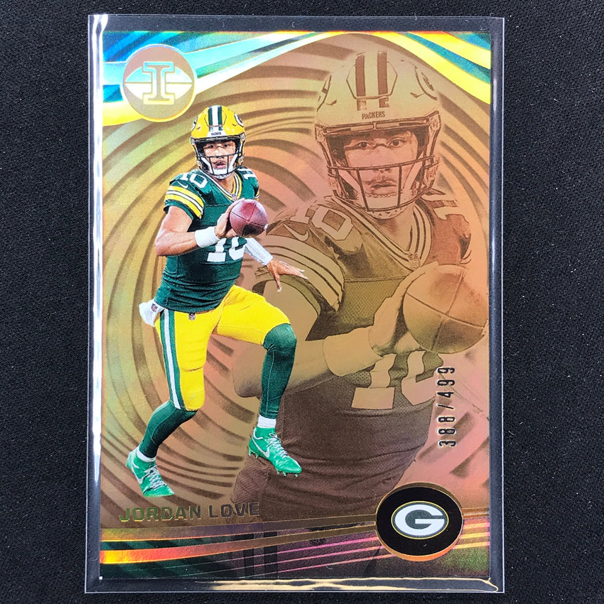 2023 Illusions Football Jordan Love Base Bronze Trophy 388/499 No 39