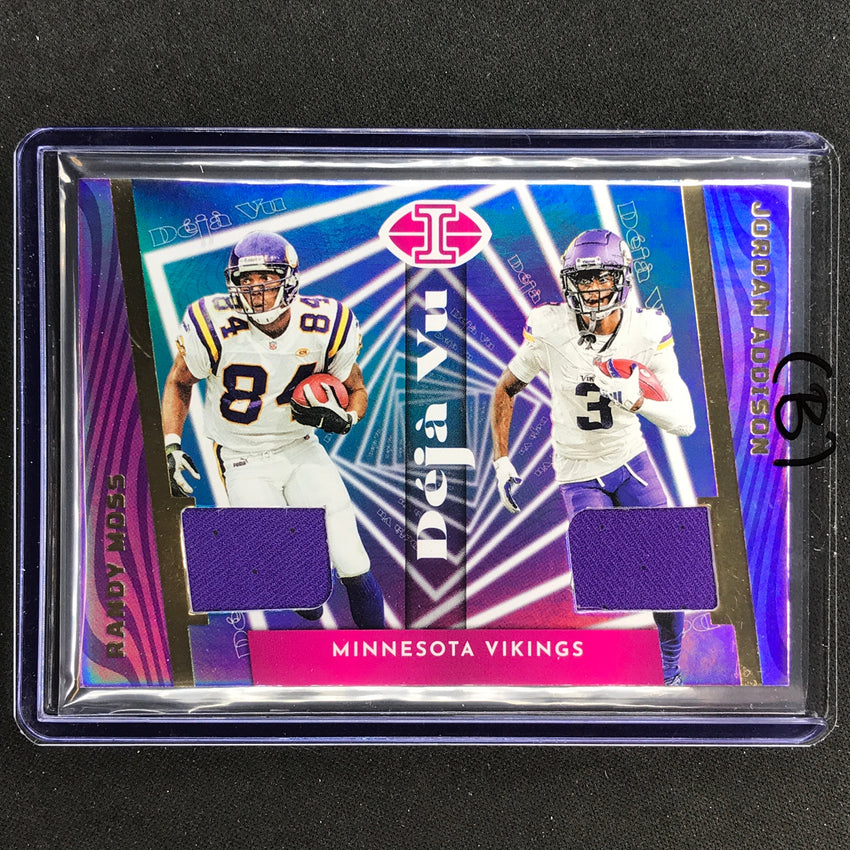 2023 Illusions Football RANDY MOSS JORDAN ADDISON Deja Vu Rookie Jersey #MA (B)