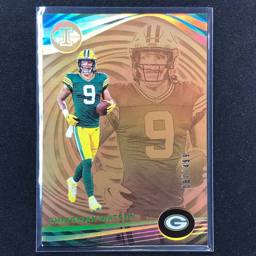 2023 Illusions Football Christian Watson Base Bronze Trophy 87/499 #40