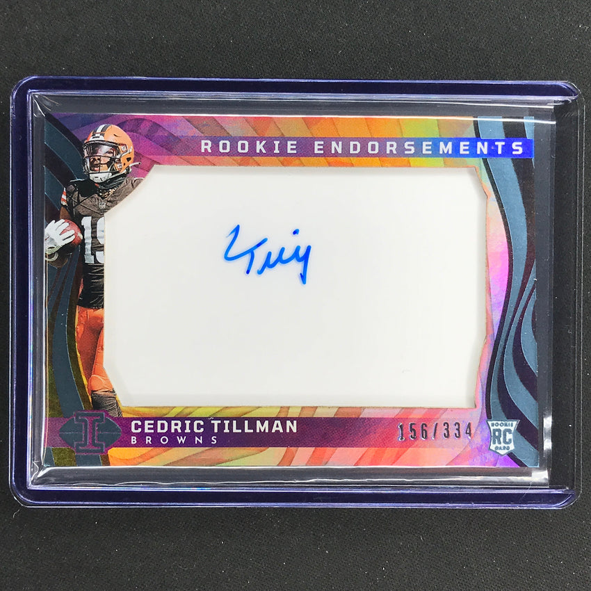 2023 Illusions Football Cedric Tillman Rookie Endorsements Auto Base 156/334