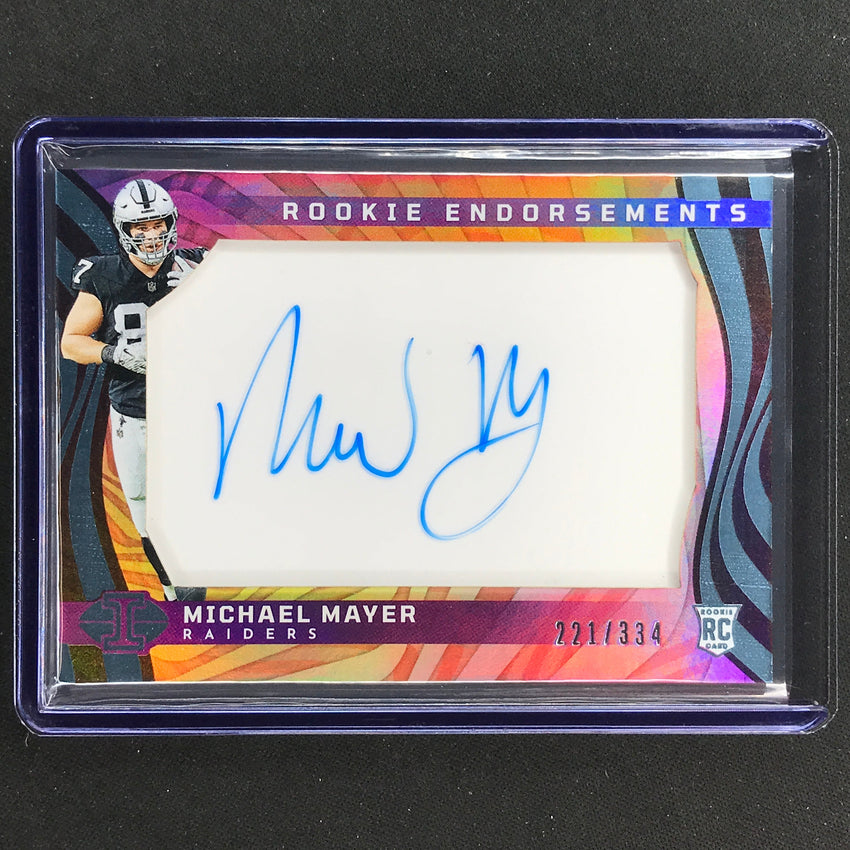 2023 Illusions Football Michael Mayer Rookie Endorsements Auto Base 221/334