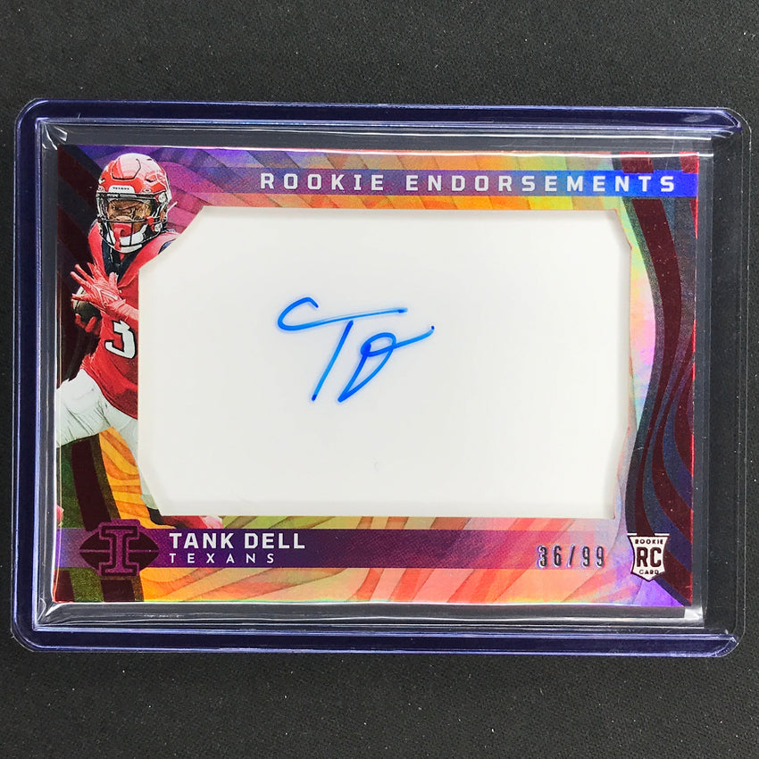 2023 Illusions Football Tank Dell Rookie Endorsements Auto Red 36/99