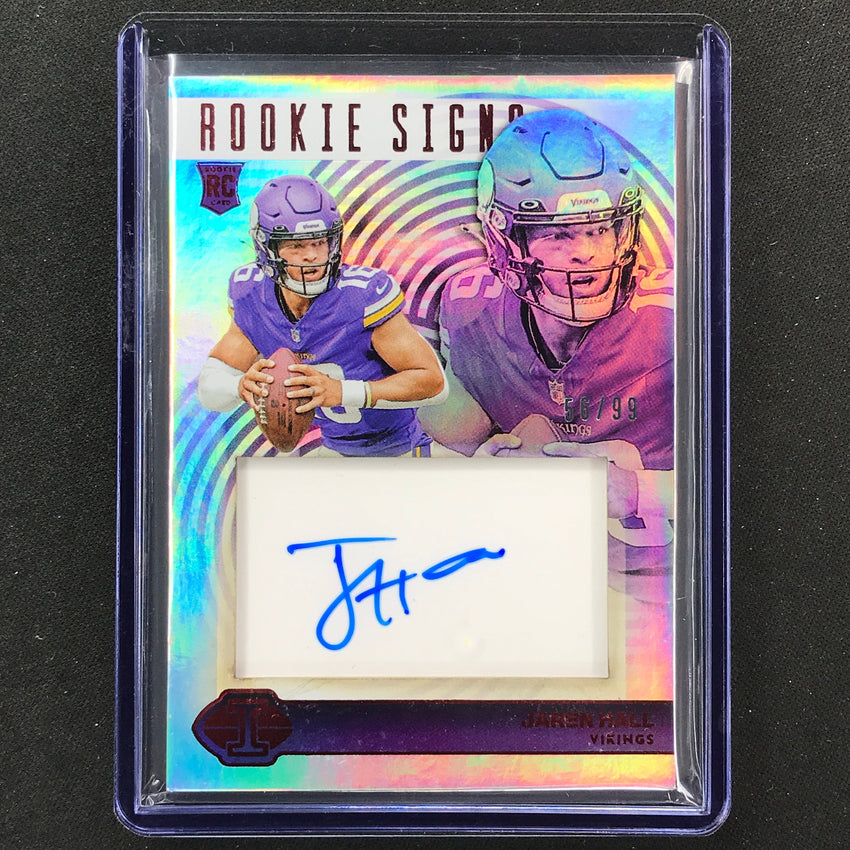 2023 Illusions Football Jaren Hall Rookie Signs Auto Red 56/99