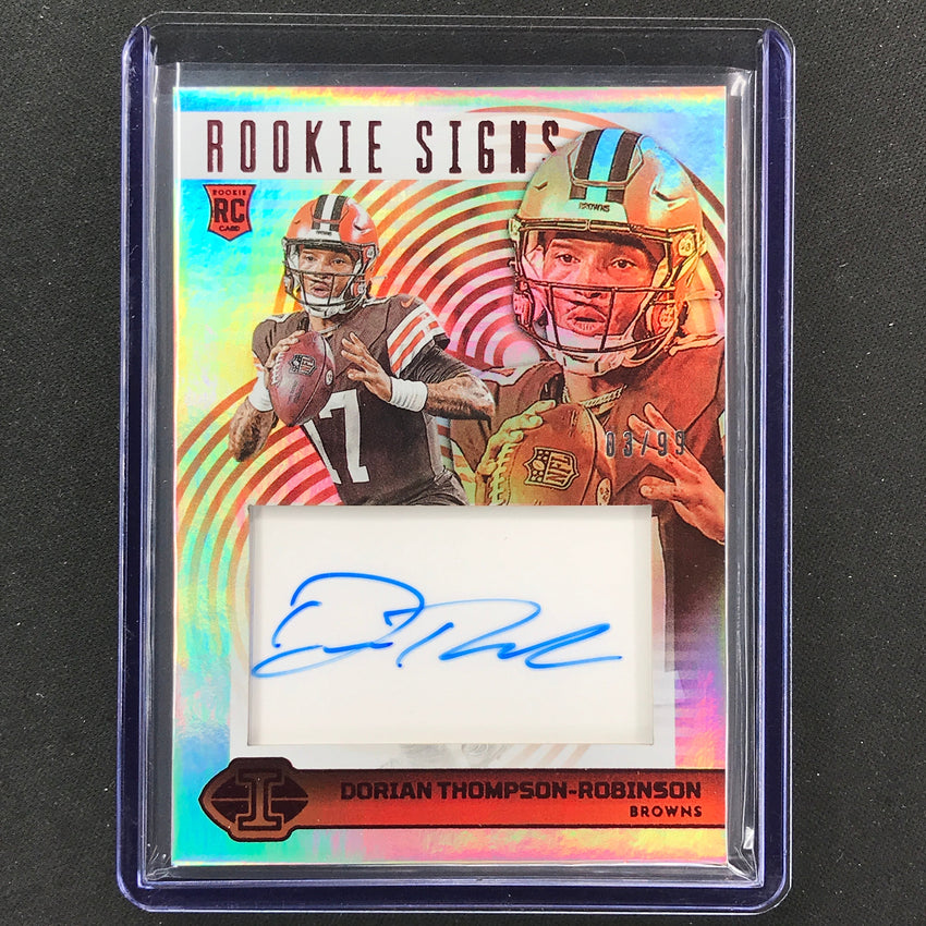 2023 Illusions Football Dorian Thompson-robinson Rookie Signs Auto Red 3/99
