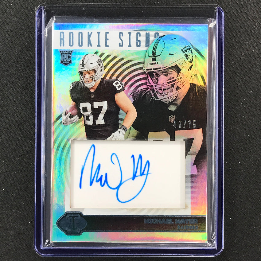 2023 Illusions Football Michael Mayer Rookie Signs Auto Blue 47/75