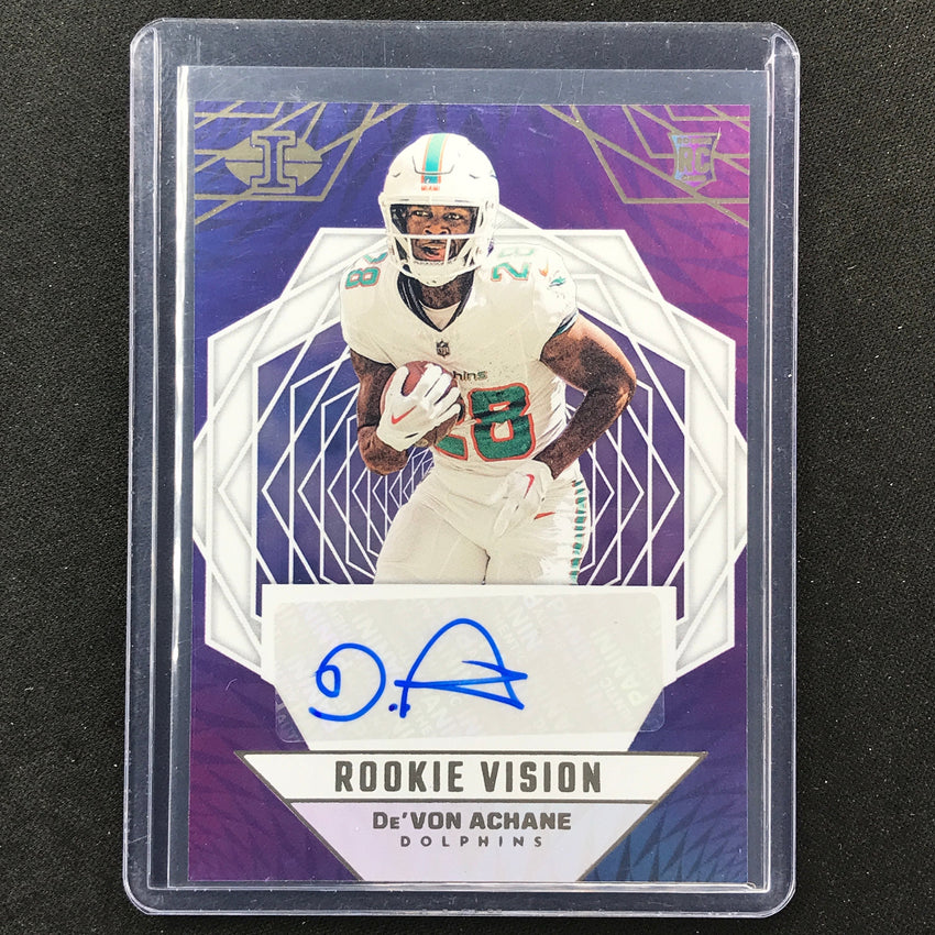 2023 Illusions Football Devon Achane Rookie Vision Signatures Auto Base 89/199