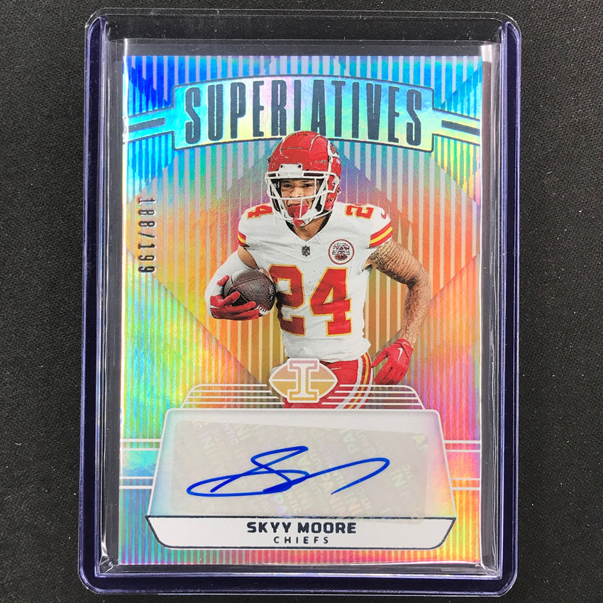 2023 Illusions Football Skyy Moore Superlatives Auto Base 188/199