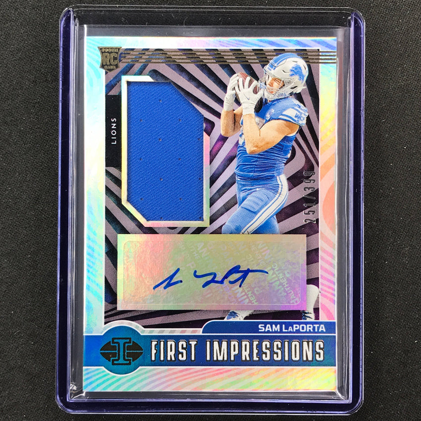 2023 Illusions Football Sam Laporta First Impressions Rookie Jersey Auto 251/399