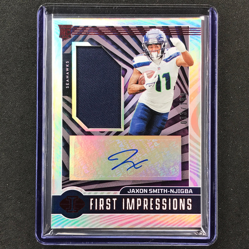 2023 Illusions Smith-njigba First Impressions Rookie Jersey Auto Red 33/199