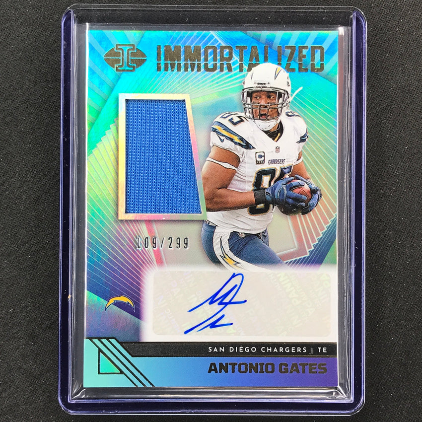2023 Illusions Football Antonio Gates Immortalized Jersey Auto Base 109/299
