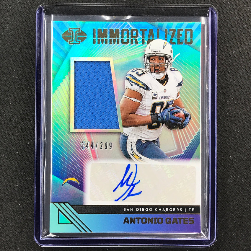 2023 Illusions Football Antonio Gates Immortalized Jersey Auto Base 244/299