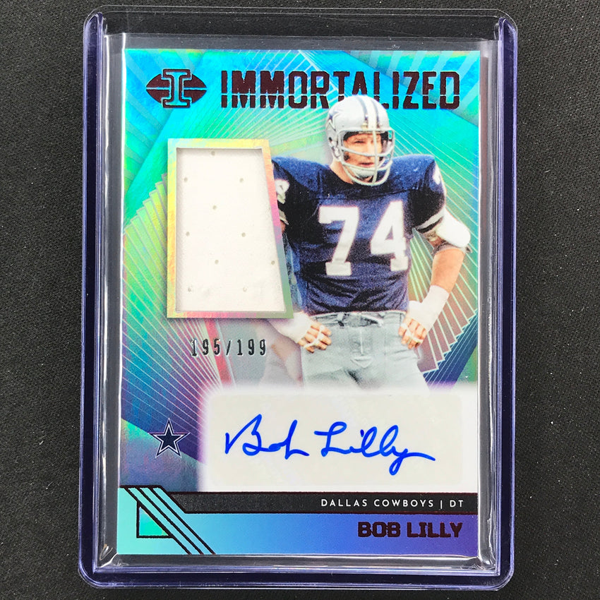 2023 Illusions Football Bob Lilly Immortalized Jersey Auto Red 195/199