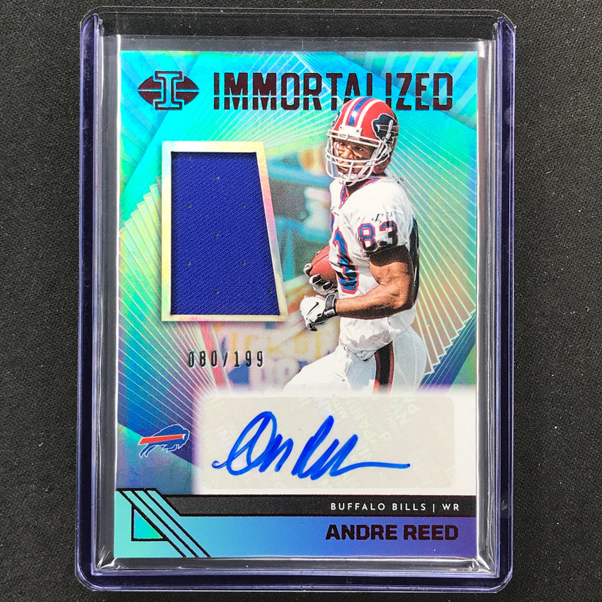 2023 Illusions Football Andre Reed Immortalized Jersey Auto Red 80/199