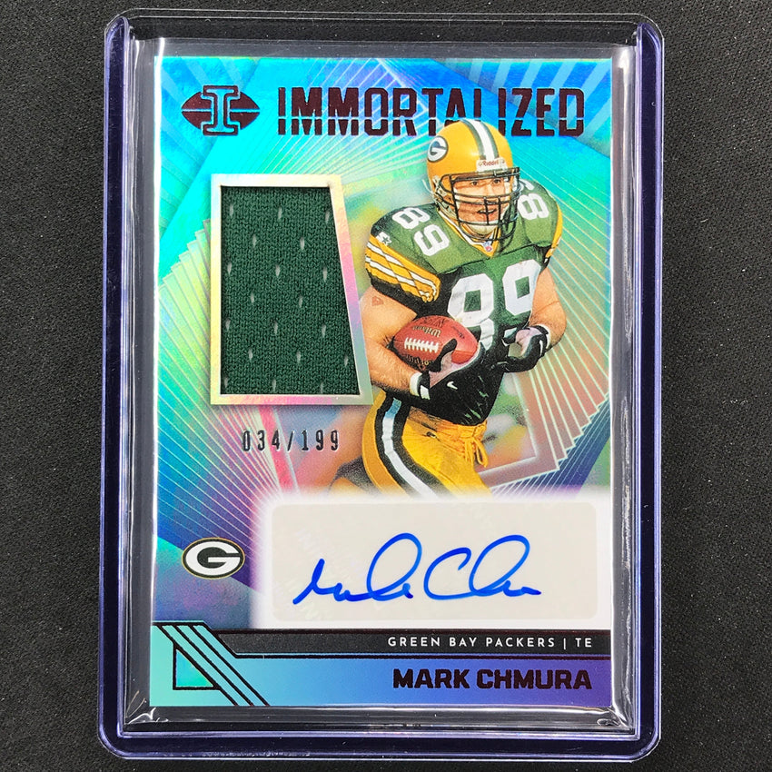 2023 Illusions Football Mark Chmura Immortalized Jersey Auto Red 34/199