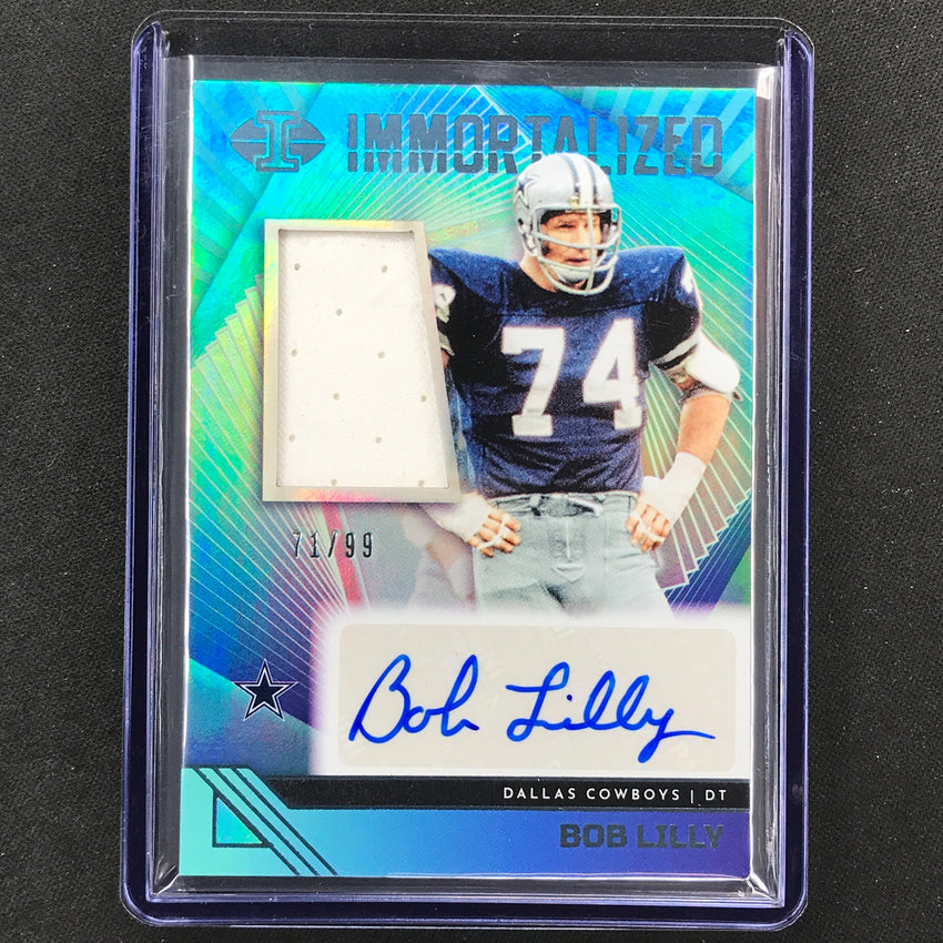 2023 Illusions Football Bob Lilly Immortalized Jersey Auto Blue 71/99
