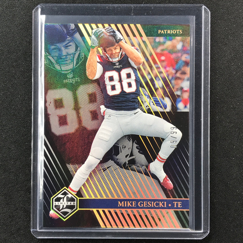 2023 Limited Football Mike Gesicki Base Gold Spotlight 9/99