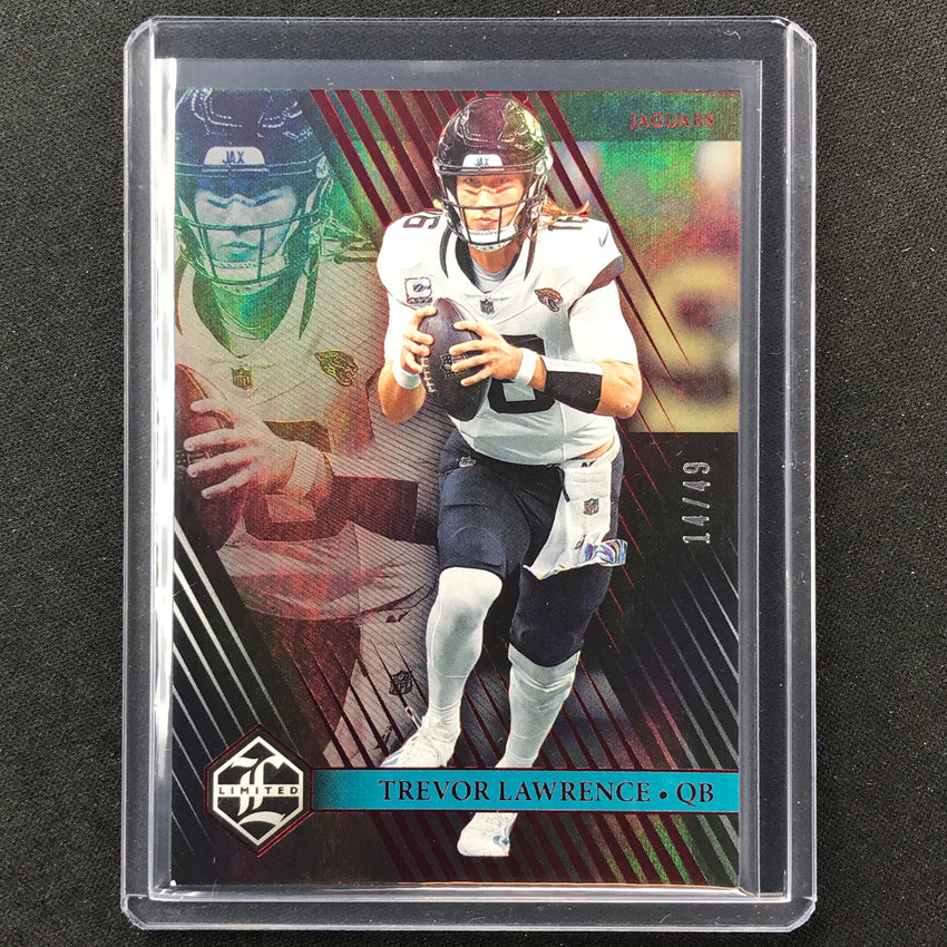 2023 Limited Football Trevor Lawrence Base Ruby Spotlight 14/49