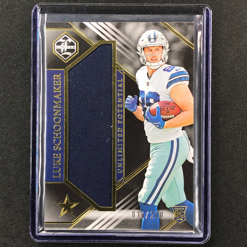2023 Limited Football Luke Schoonmaker Unlimited Potential Rookie Jersey 34/200