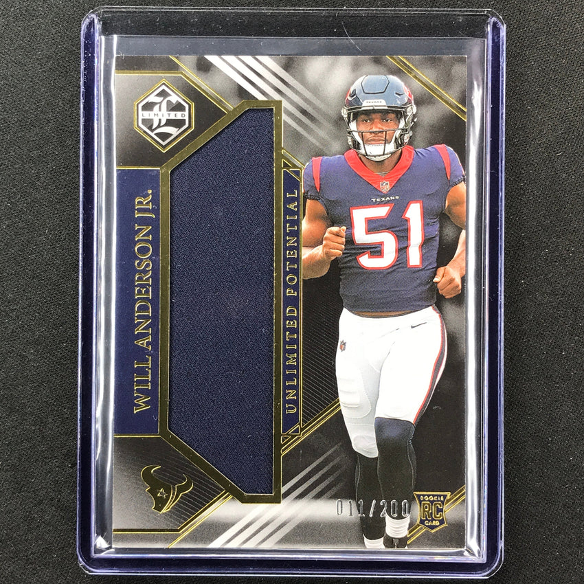 2023 Limited Football Will Anderson Jr. Unlimited Potential Rookie Jersey 11/200