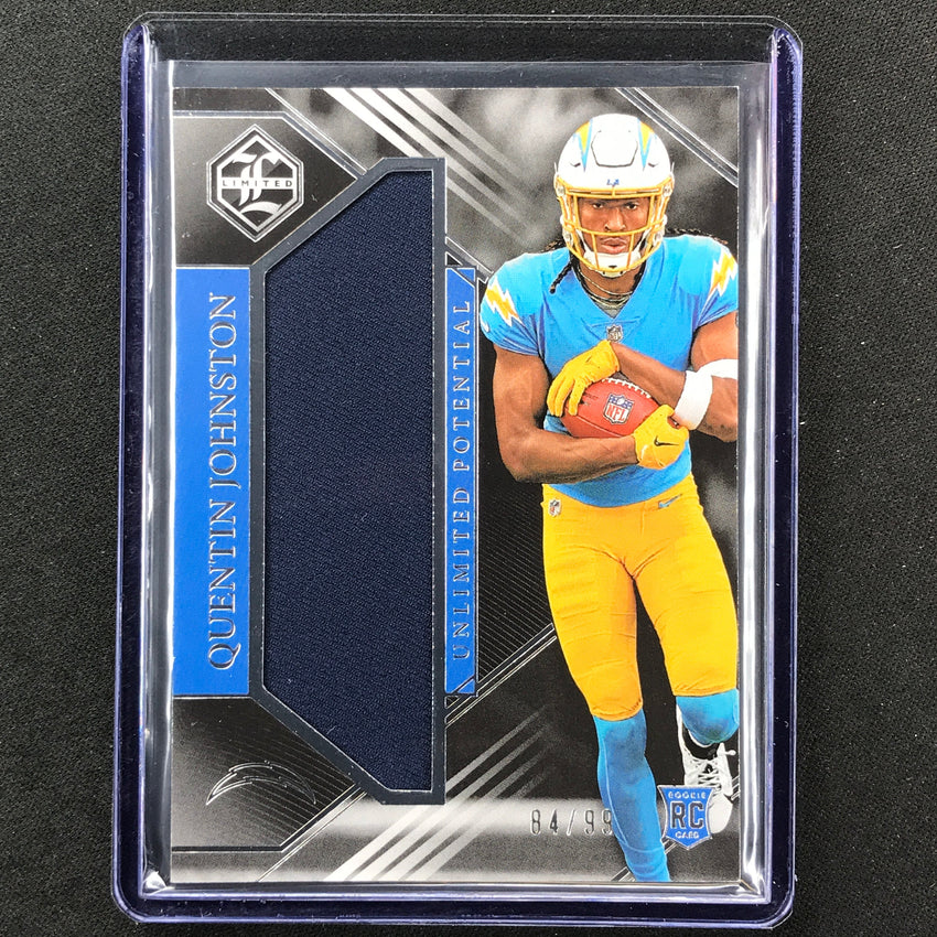 2023 Limited Football Quentin Johnston Unlimited Rookie Jersey Silver 84/99