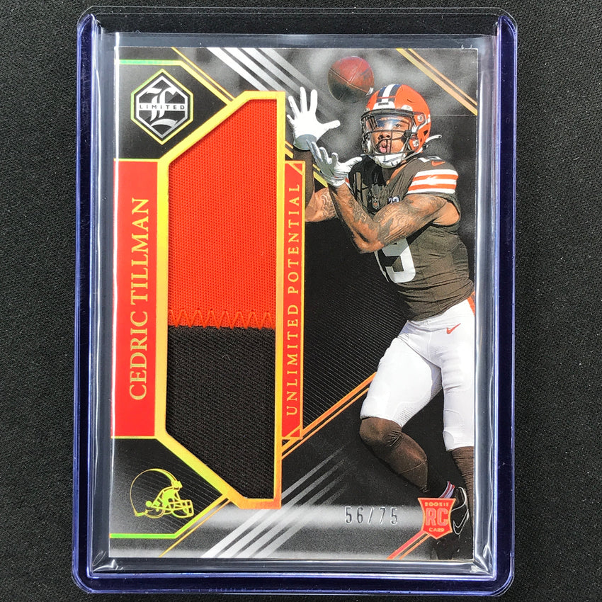 2023 Limited Football Cedric Tillman Unlimited Potential Rookie Patch Gold 56/75