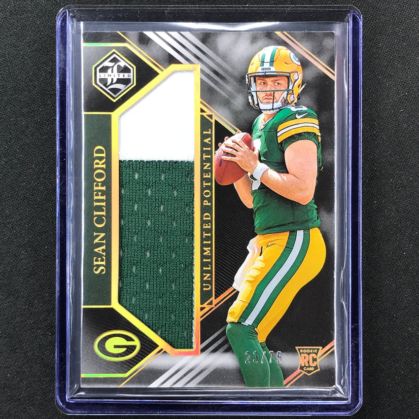 2023 Limited Football Sean Clifford Unlimited Potential Rookie Patch Gold 23/75