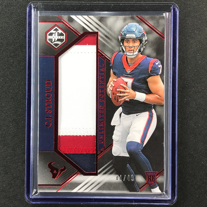 2023 Limited Football C.j. Stroud Unlimited Potential Rookie Patch Ruby 44/49