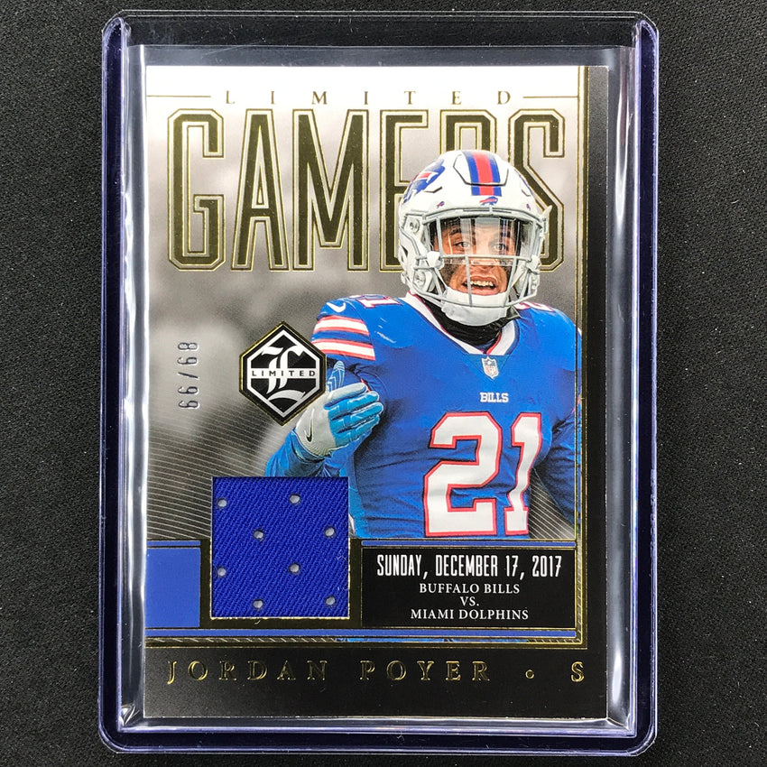 2023 Limited Football Jordan Poyer Limited Gamers Jersey Relic 89/99