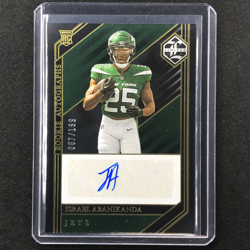 2023 Limited Football Israel Abanikanda Base Rookie Auto 67/199