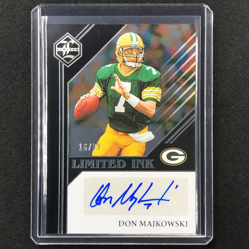 2023 Limited Football Don Majkowski Limited Ink Auto Silver Spotlight 16/99