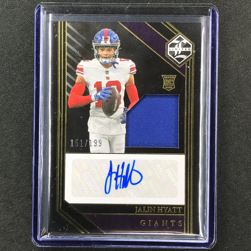 2023 Limited Football Jalin Hyatt Rookie Jersey Auto Base 151/199