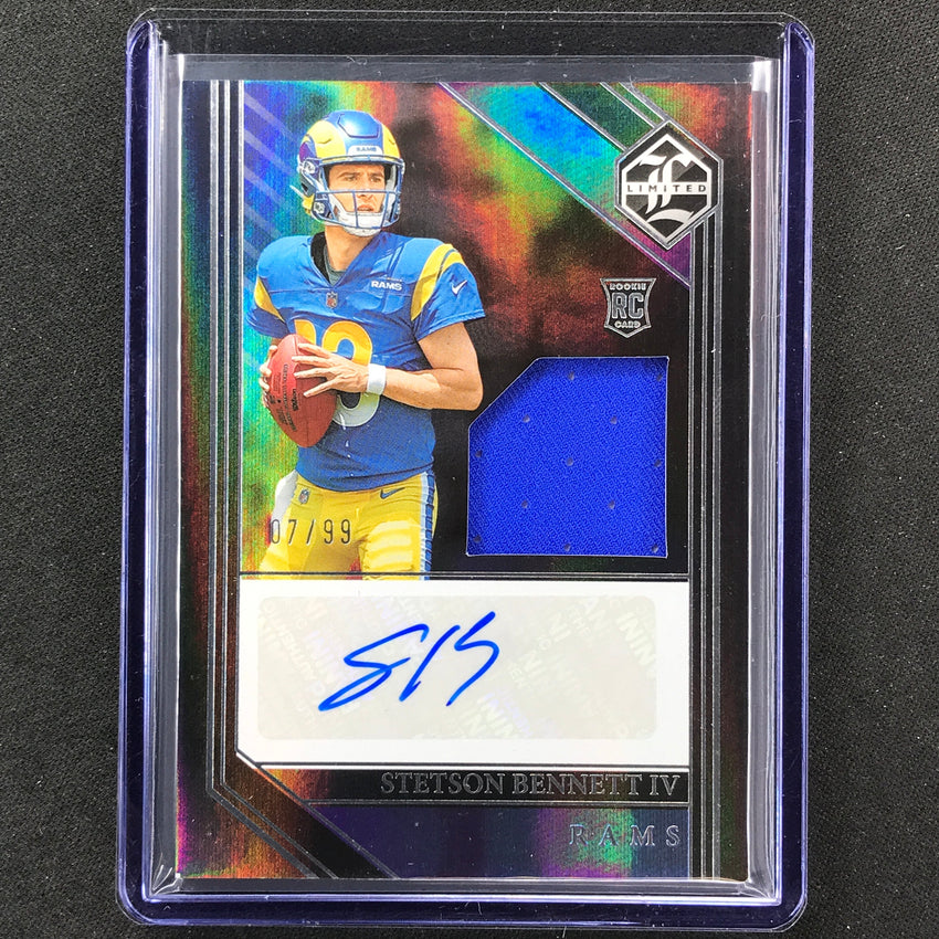 2023 Limited Football Stetson Bennett Iv Rookie Jersey Auto Silver 7/99