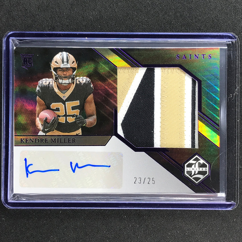 2023 Limited Football Kendre Miller Rookie Jumbo Patch Auto Amethyst 23/25