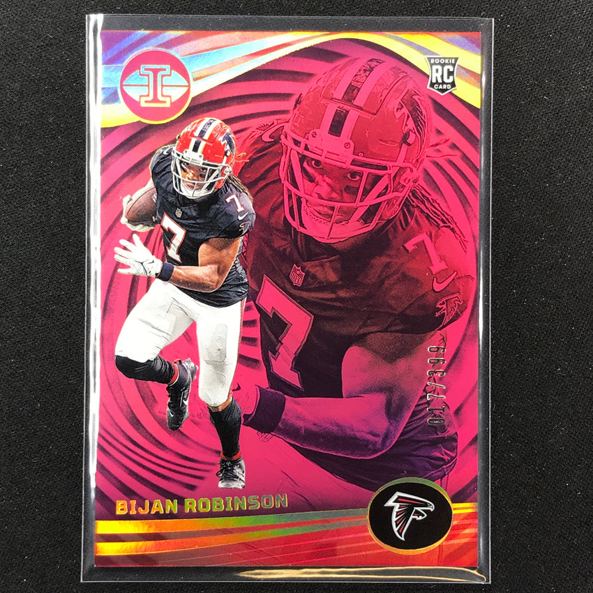 2023 Illusions Football Bijan Robinson Rookie Base Pink Trophy 17/399 No 6