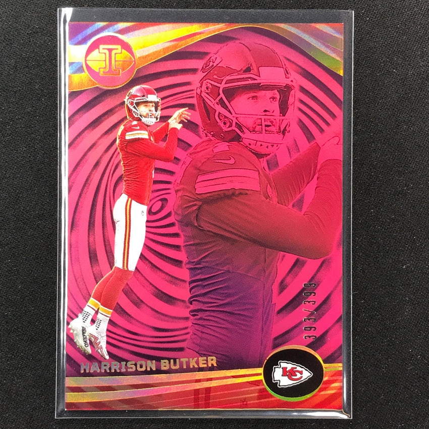 2023 Illusions Football Harrison Butker Base Pink Trophy 393/399 #53